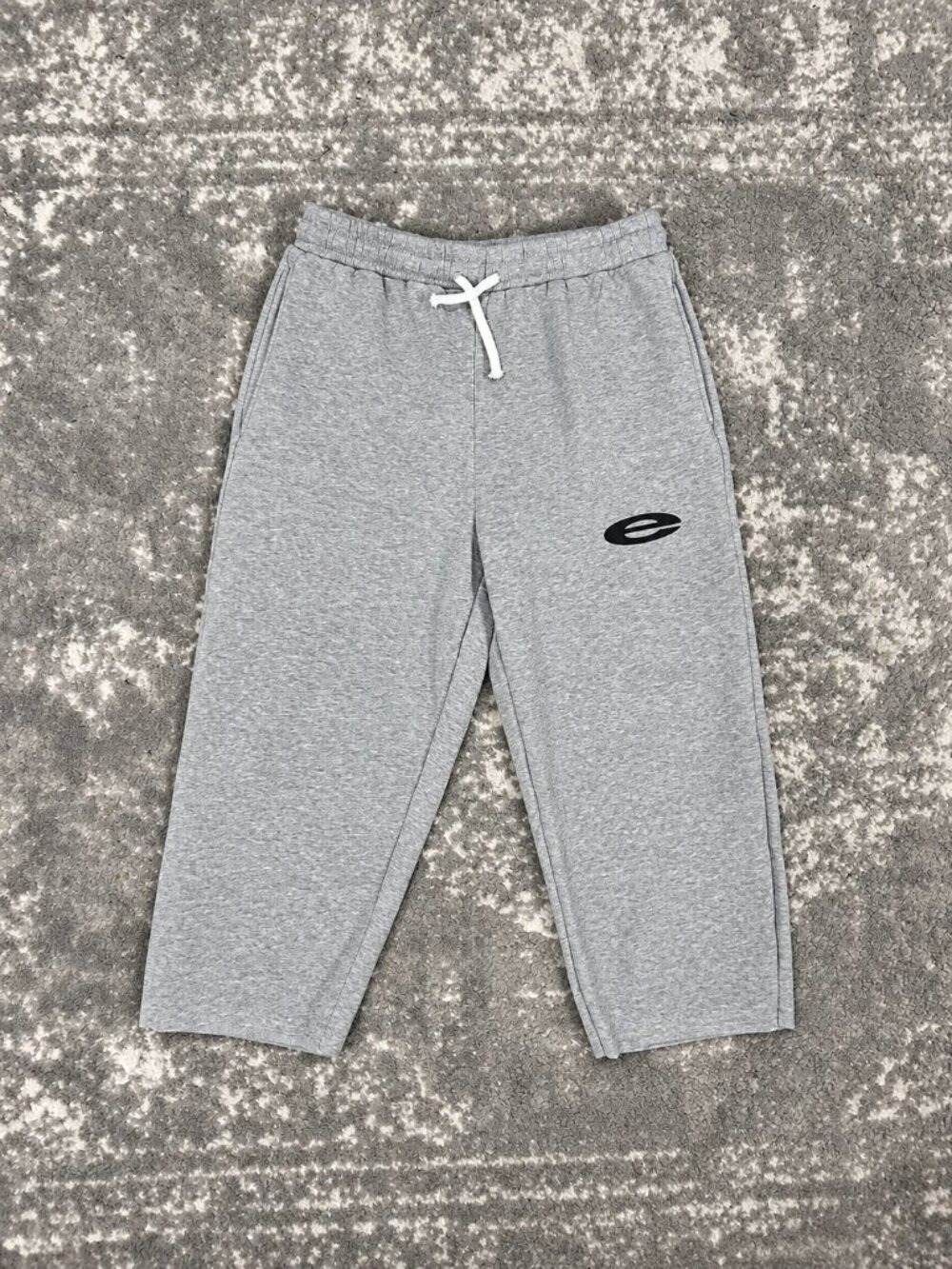 Gray Wide Leg Sweatpants Y2K Streetwear
